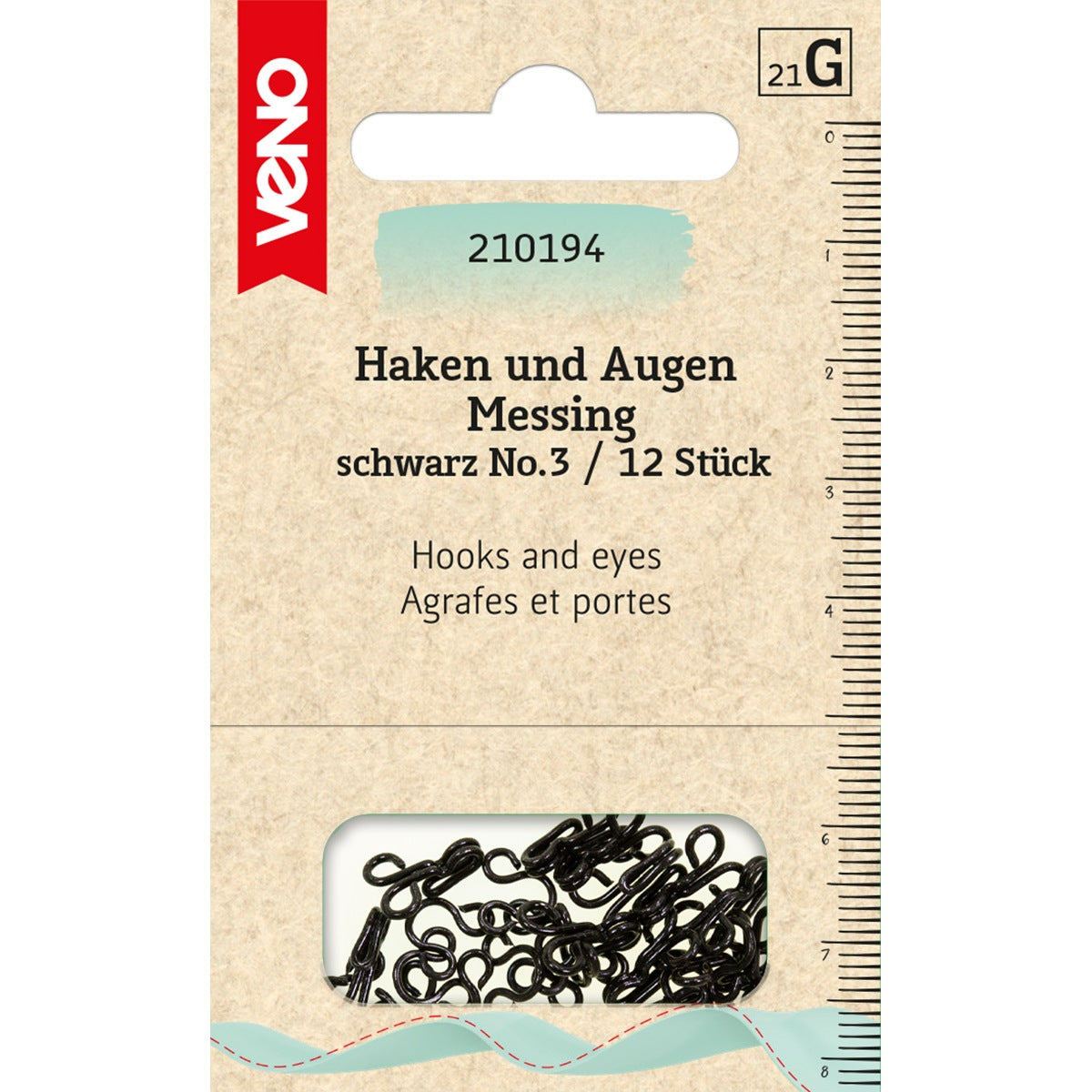 Haken & Augen No.3 schwarz